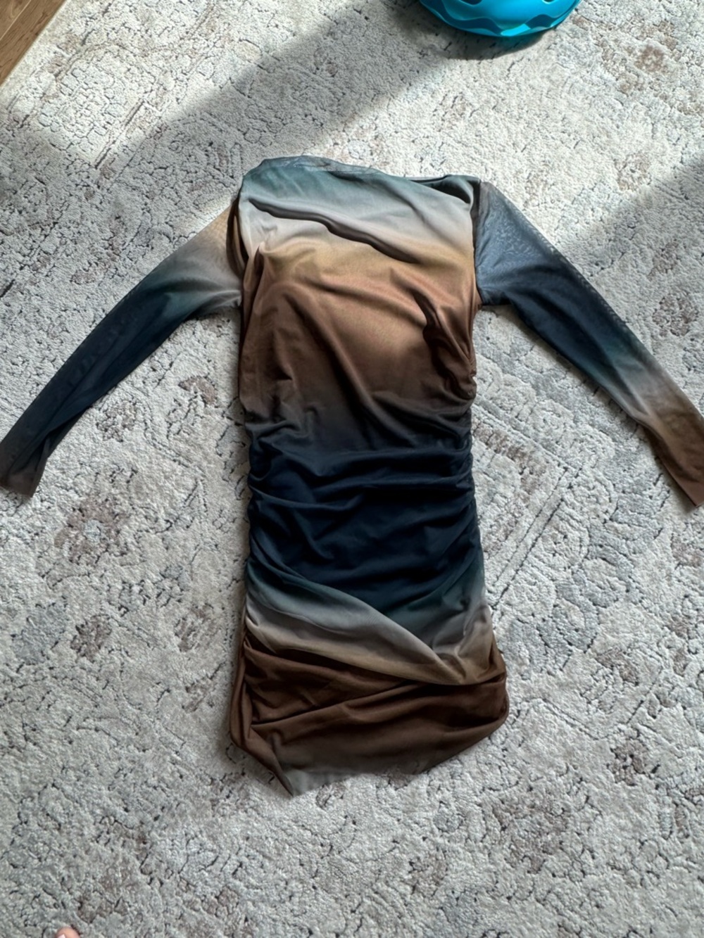 Zara Printed Mesh Dress (Ombré/Gradient)